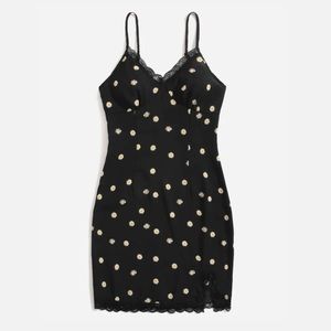 Daisy Print Lace Trim Cami Dress